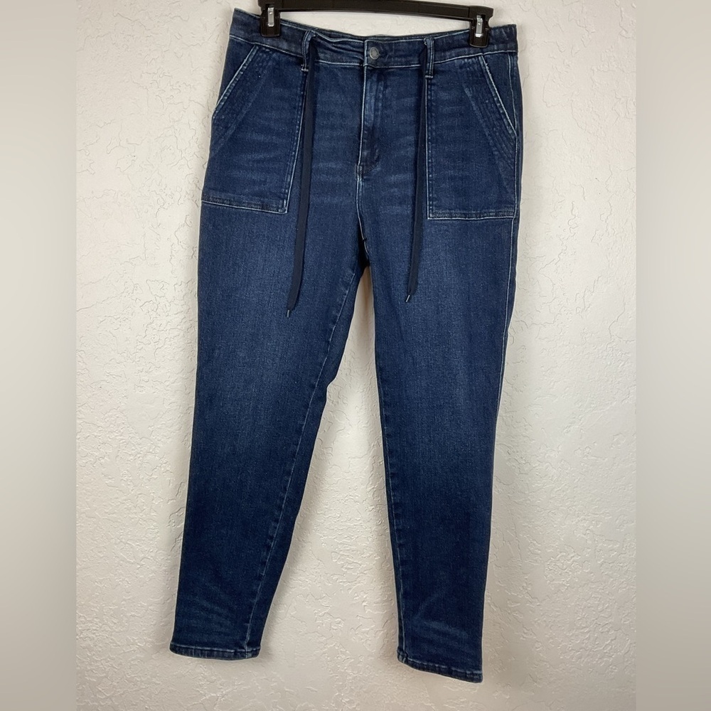Women’s Judy Blue Dark Wash Pull On Jogger Jeans Drawstring Size 15/32 - Picture 3 of 8